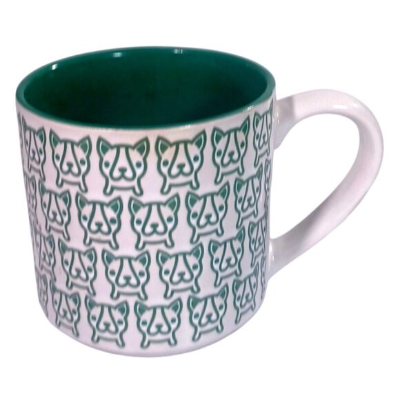 Graydon Hall French Bulldog Cup Mug Green Dog Coffee 12 Oz Microwave Dishwasher - Picture 2 of 5